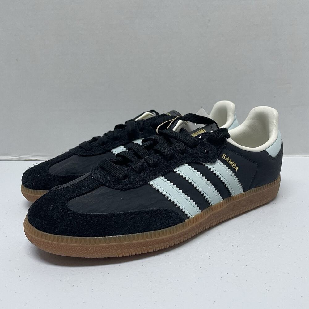 adidas Samba OG Carbon Almost Blue Gum ID0493 Size 7.5 Women Black Low Top Shoe